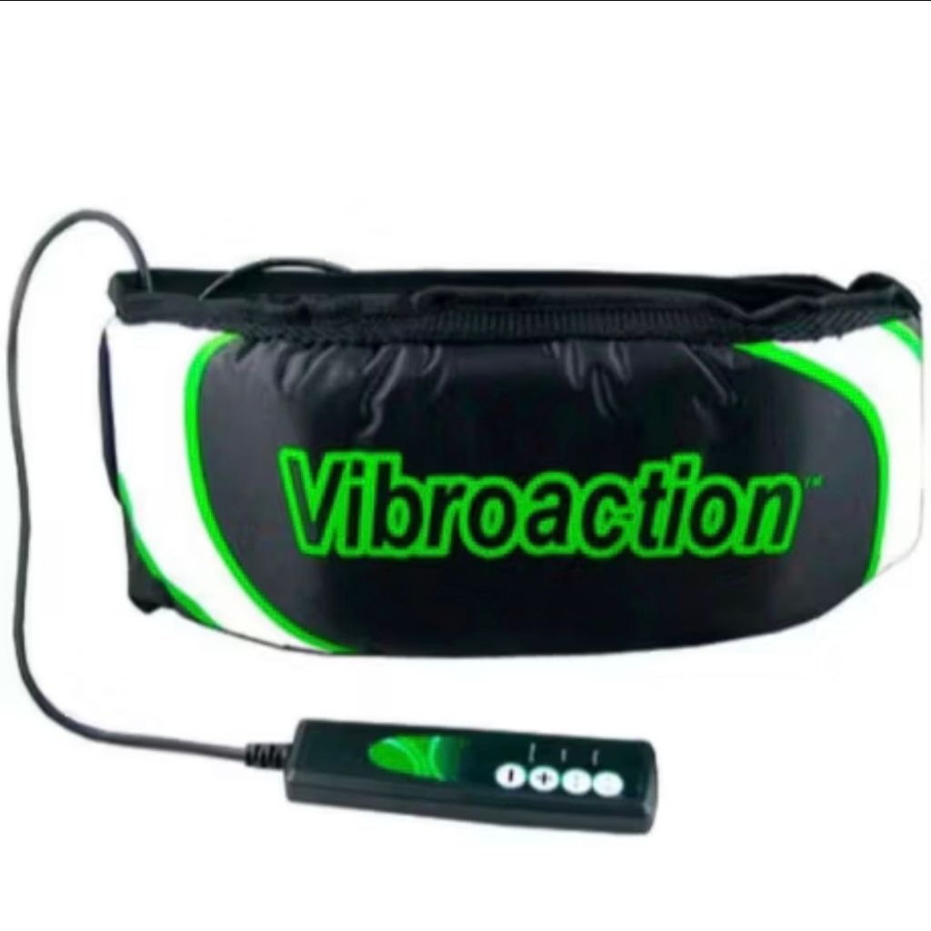 Cinta Vibroaction Massageadora Abdominal Vibratória Redutora de Medidas Fitness Tonificar 110V