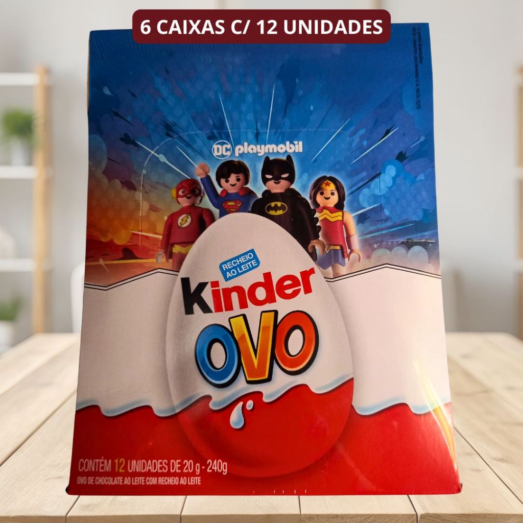 6 CAIXAS - Kinder Ovo Edição DC Playmobil - NOVA COLEÇÃO