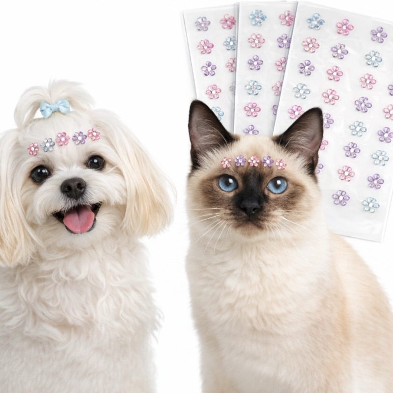 Cartelas Adesivo para Cães e Gatos Pet Shop – Kit 6 a 18 Cartelas Banho e Tosa