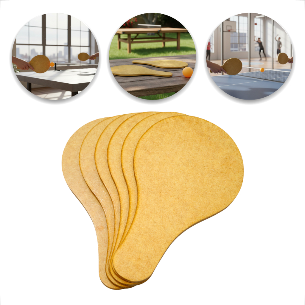 Kit 30 Raquetes MDF - Kit Econômico para Lembrancinhas, Brindes e Artesanato