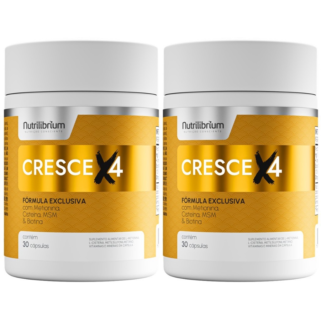 Kit 2x Cresce X4 Total 60 Cápsulas - 2 Meses Nutrilibrium