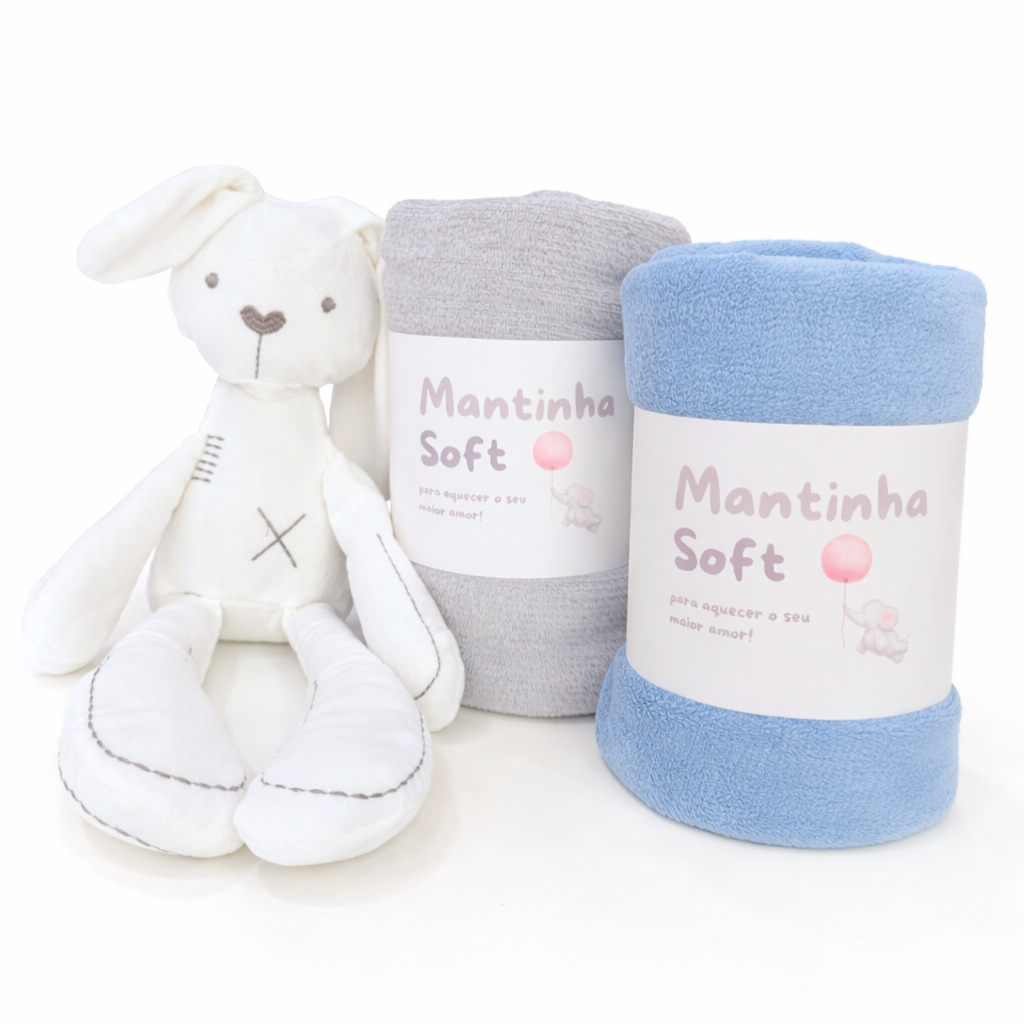 Kit 02 Mantinhas Cobertor Bebê Macia Quentinha Menor Preço