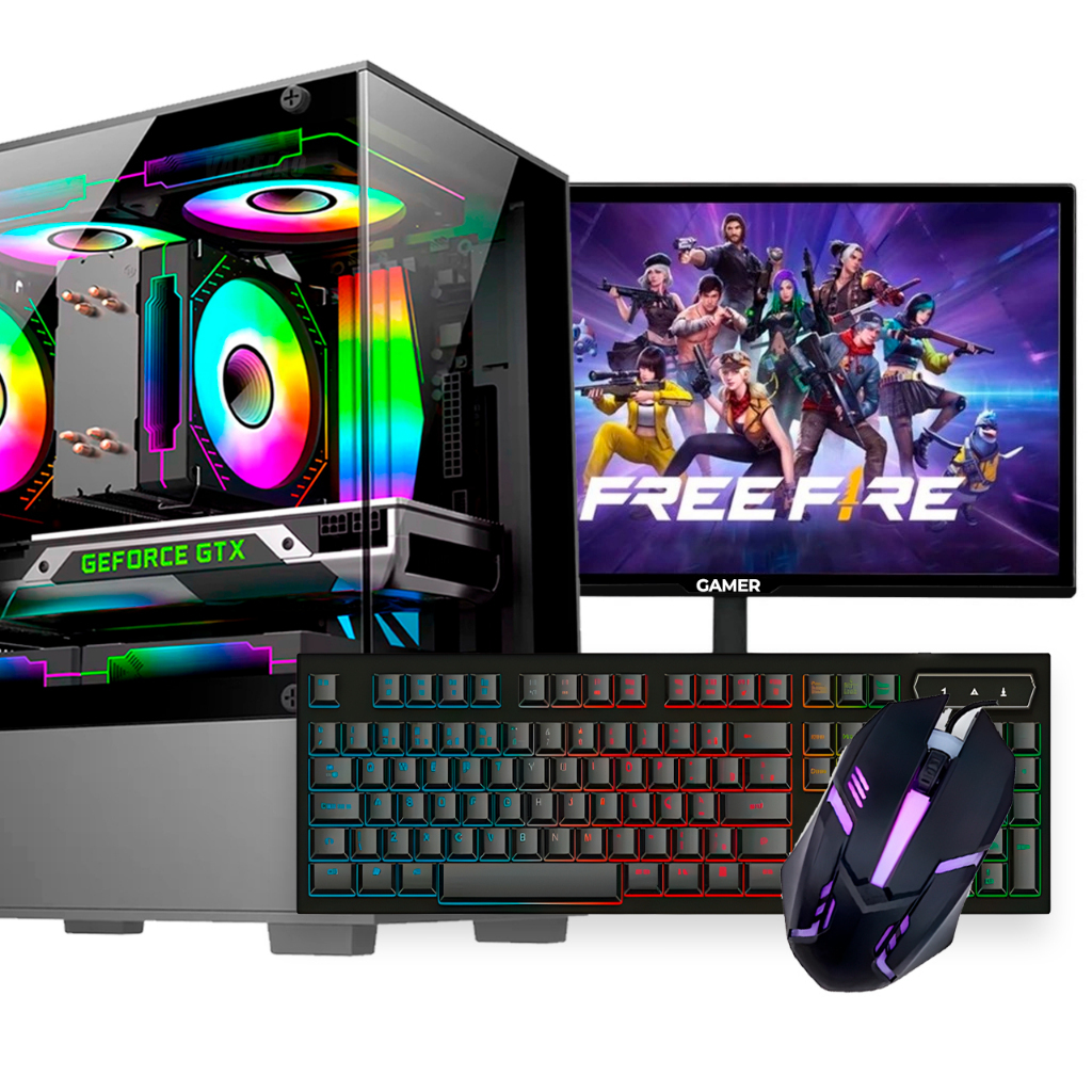 Cpu Gamer Barato I5 6gb Ssd 120gb Wifi + Fonte + Gt 210 + Monitor 15"