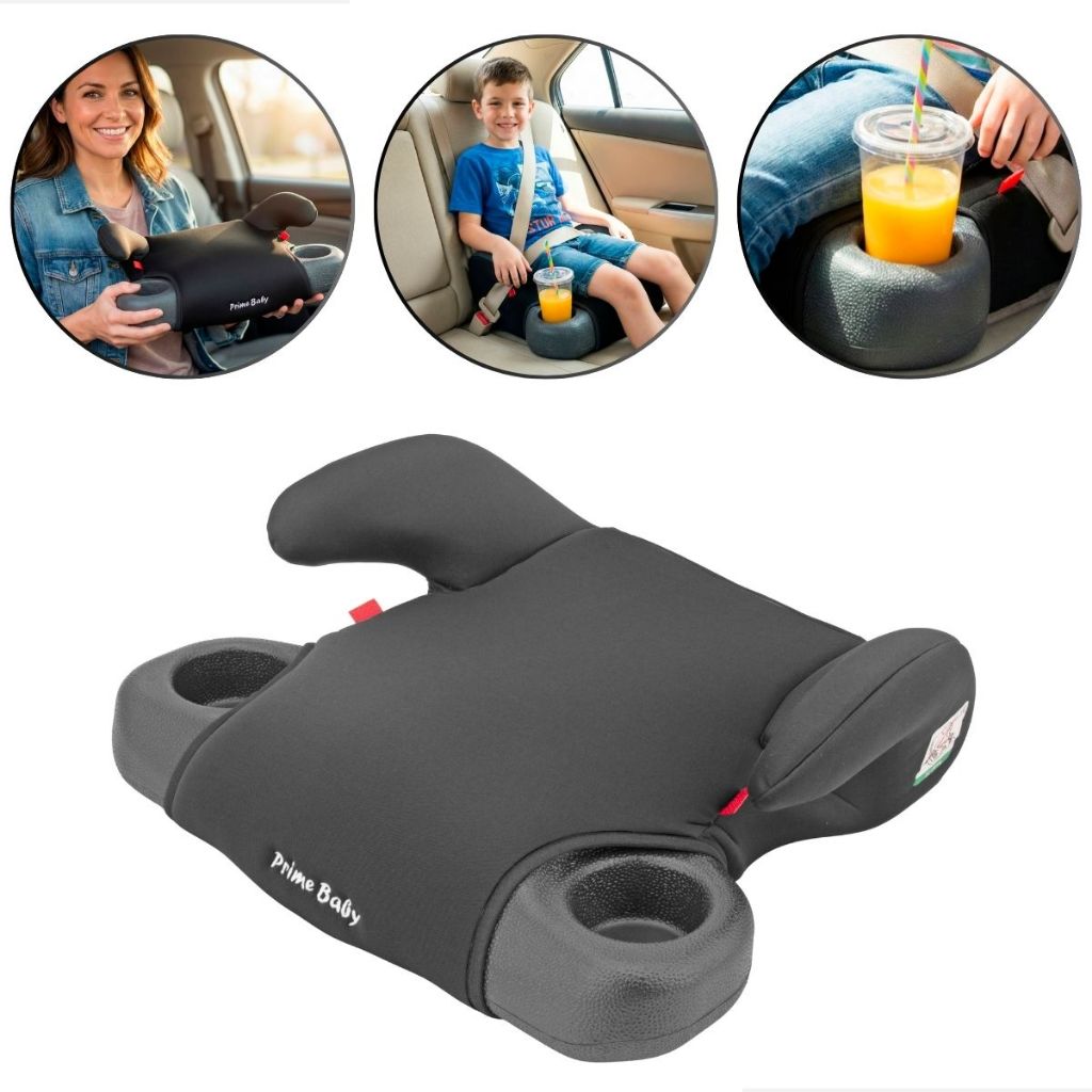 Assento de Elevação Booster Elite Prime Baby 22-36kg Infantil Segurança 2 Porta-copos Conforto