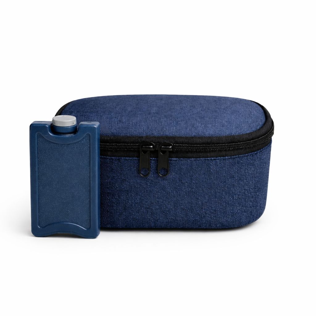 ESTOJO BOLSA INSULINA AZUL MARINHO PARA MEDICAMENTOS + GELO 100ML