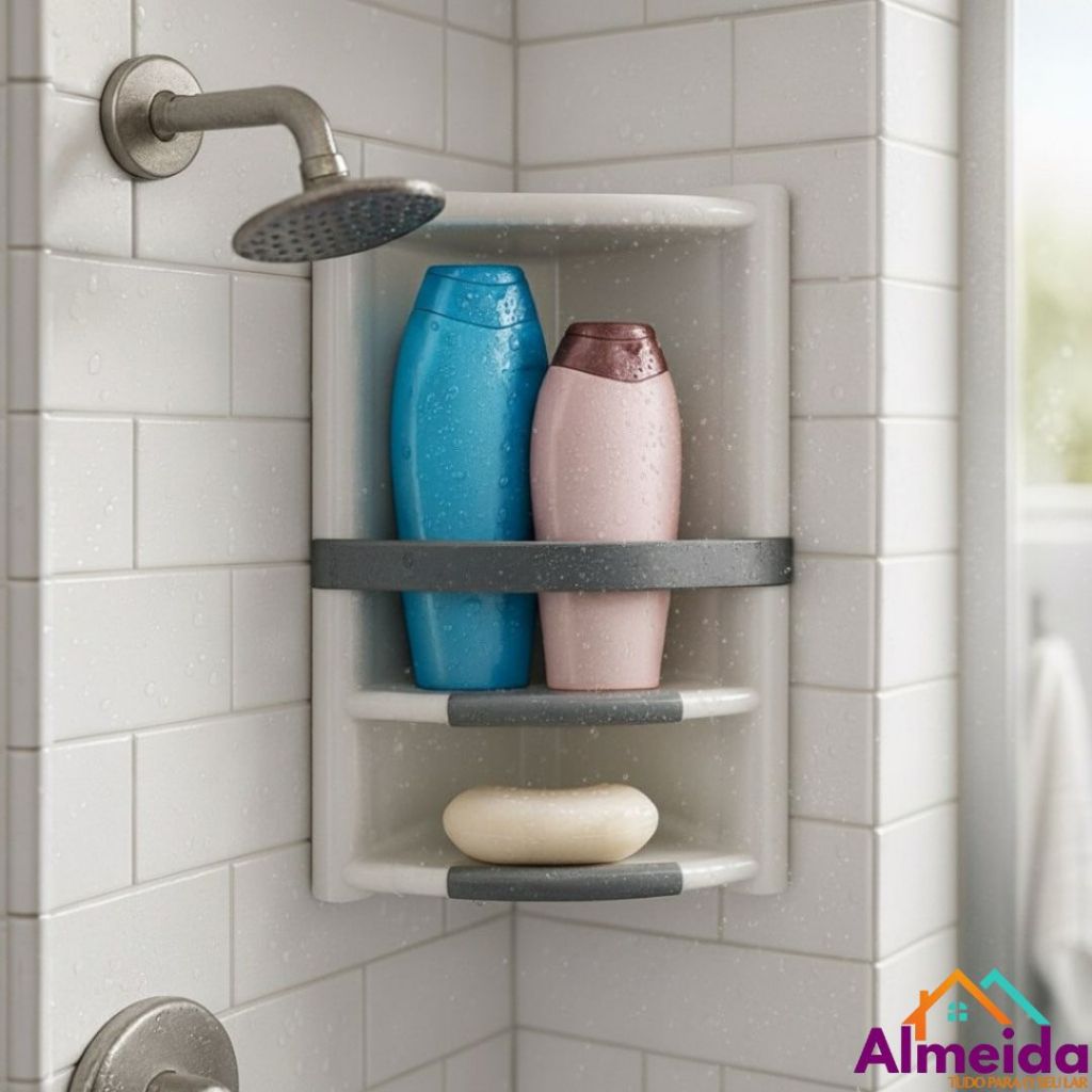 Organizador Cantoneira Porta Shampoo Sabonete Banheiro Resistente