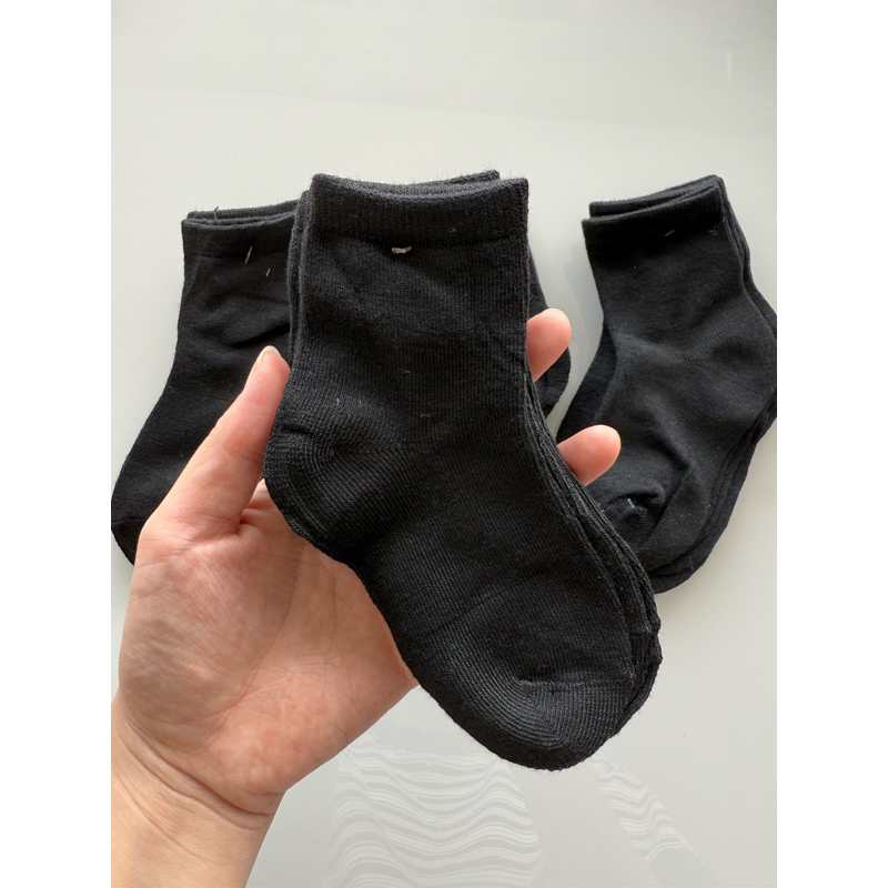 Kit Meia Preto Infantil unisexx Cano Alto Basica 2-10 ANOS