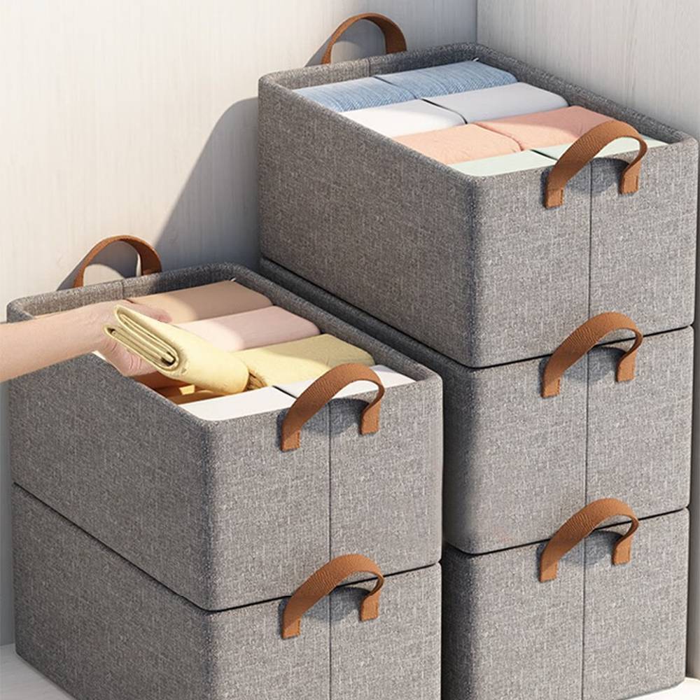 Caixa de Armazenamento,Organizador de Armário Empilhável, Resistente, Fácil Montagem, Lavável para Casa e Quarto