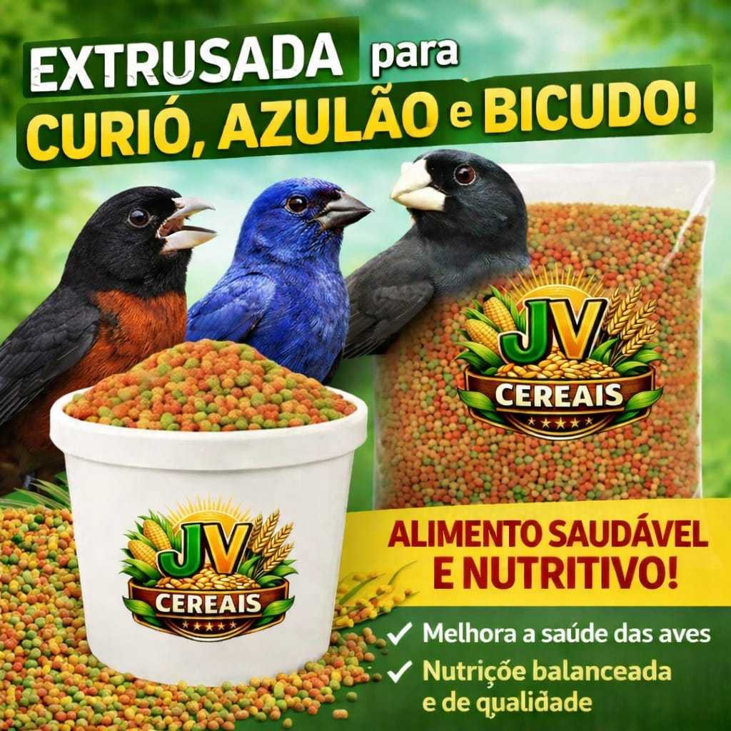 Curió, Azulão e Bicudo Alimento Completo para Pássaros (500g)