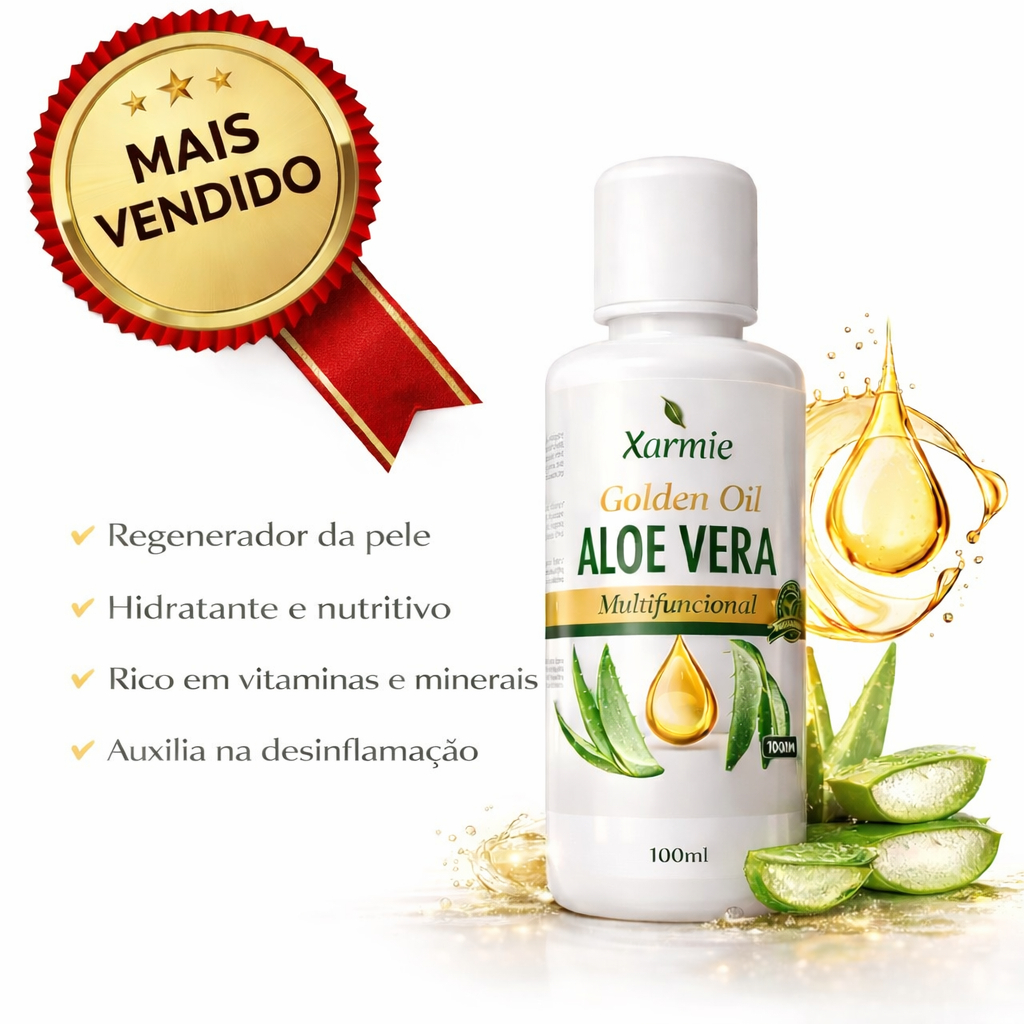 Óleo de Babosa Aloe Vera Puro para Promover a Cicatrização de Feridas 100ml