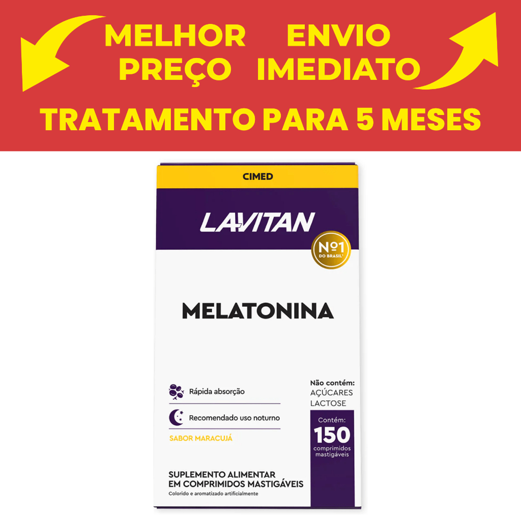 Lavitan Melatonina Sabor Maracujá Contém 150 comprimidos - CIMED