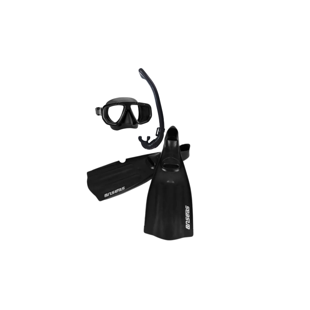Kit Mergulho Mascara Snorkel e Nadadeiras Seasub