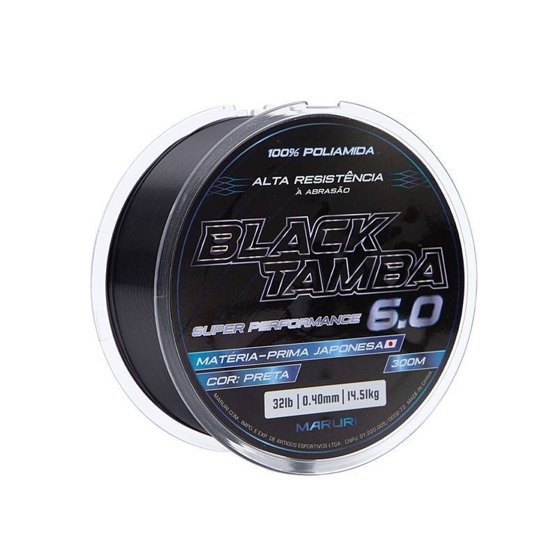 Linha de Pesca Maruri Black Tamba Monofilamento – 300m – Várias Medidas