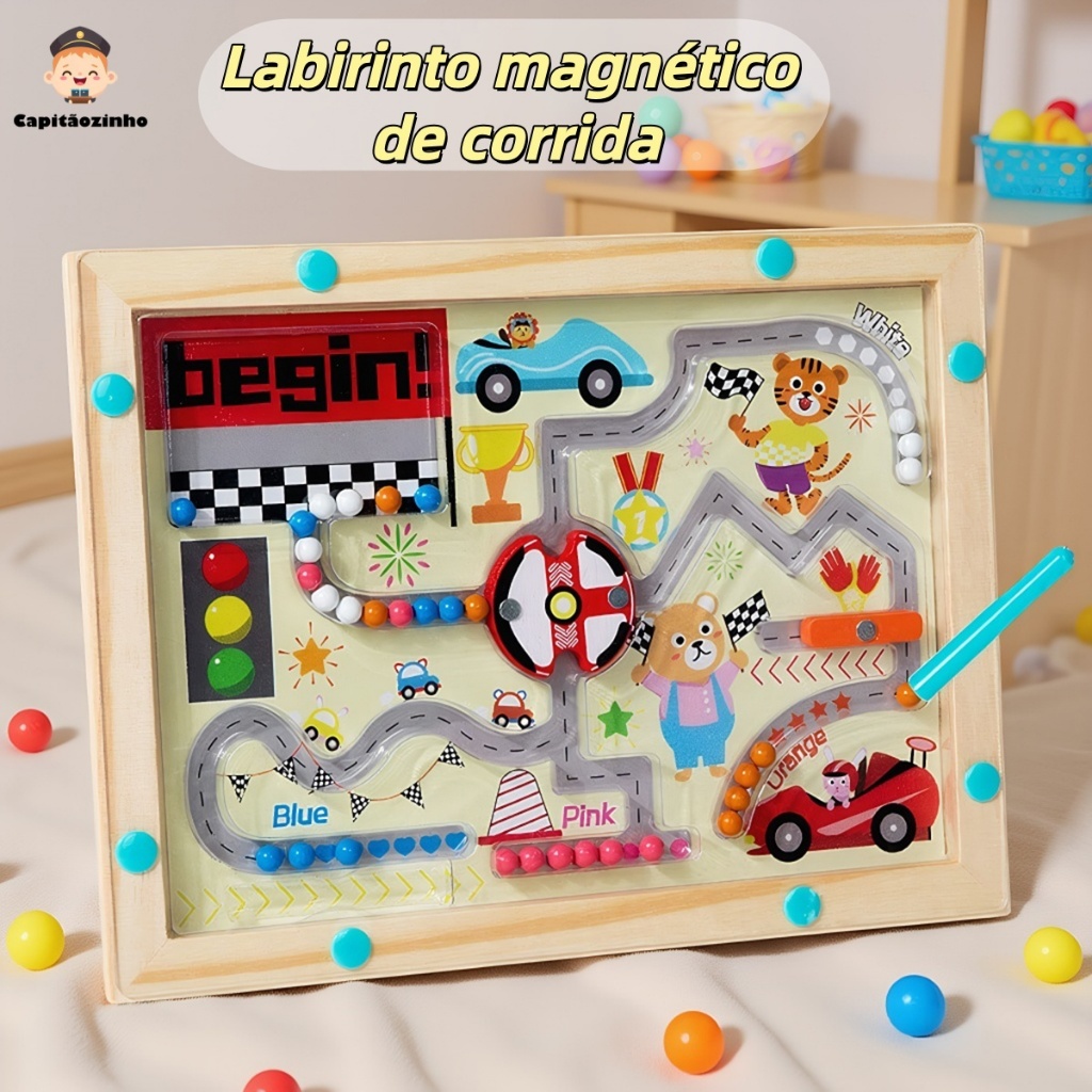 Montessori Magnético Cor Classificação Labirinto Número Brinquedos De Madeira Quebra-Cabeça Atividade Placa Motor Fino