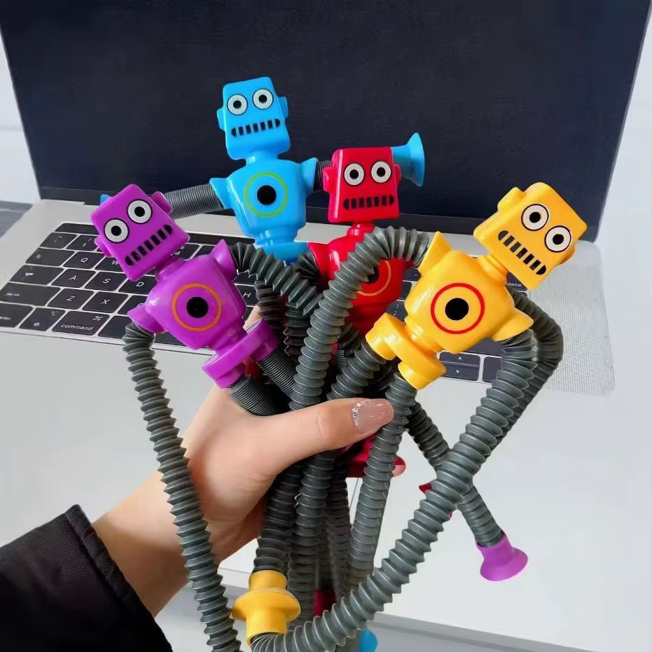 Brinquedo Robô Flexível Articulado Infantil Educativo Sensorial Montessori Colorido