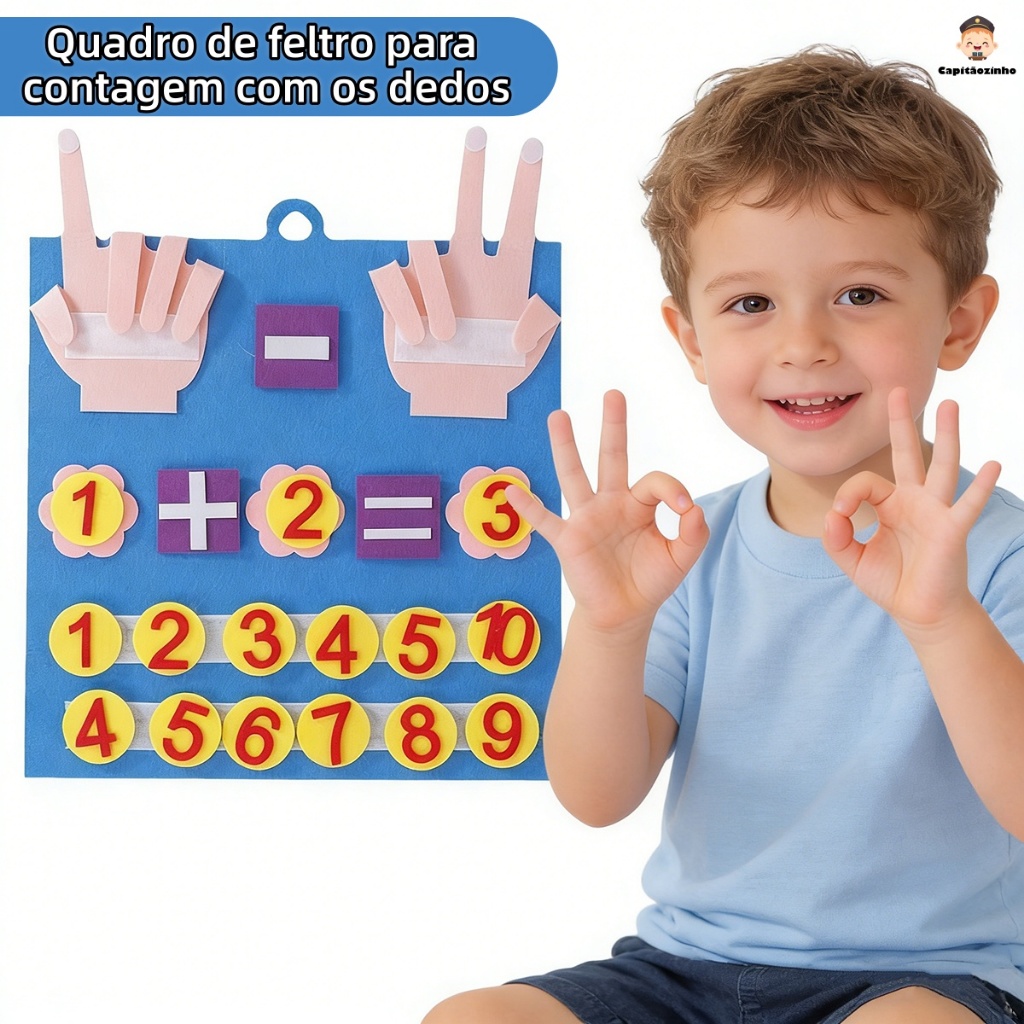 Brinquedos De Feltro Números De Dedo Matemáticos Para Crianças Aprendizagem Precoce