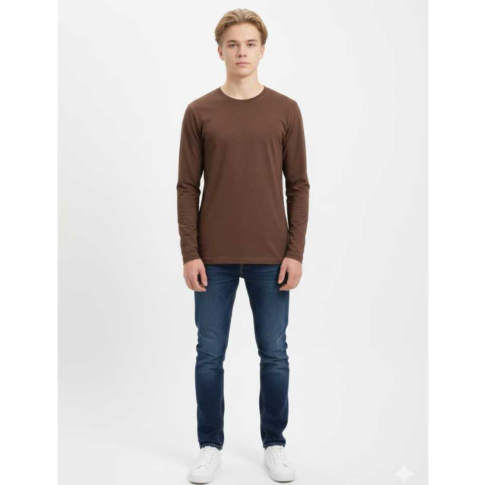 Camiseta Manga Longa Juvenil Lisa Básica Com Punho 100% Algodão Marinho Bordo Preto Verde 10 ao 16