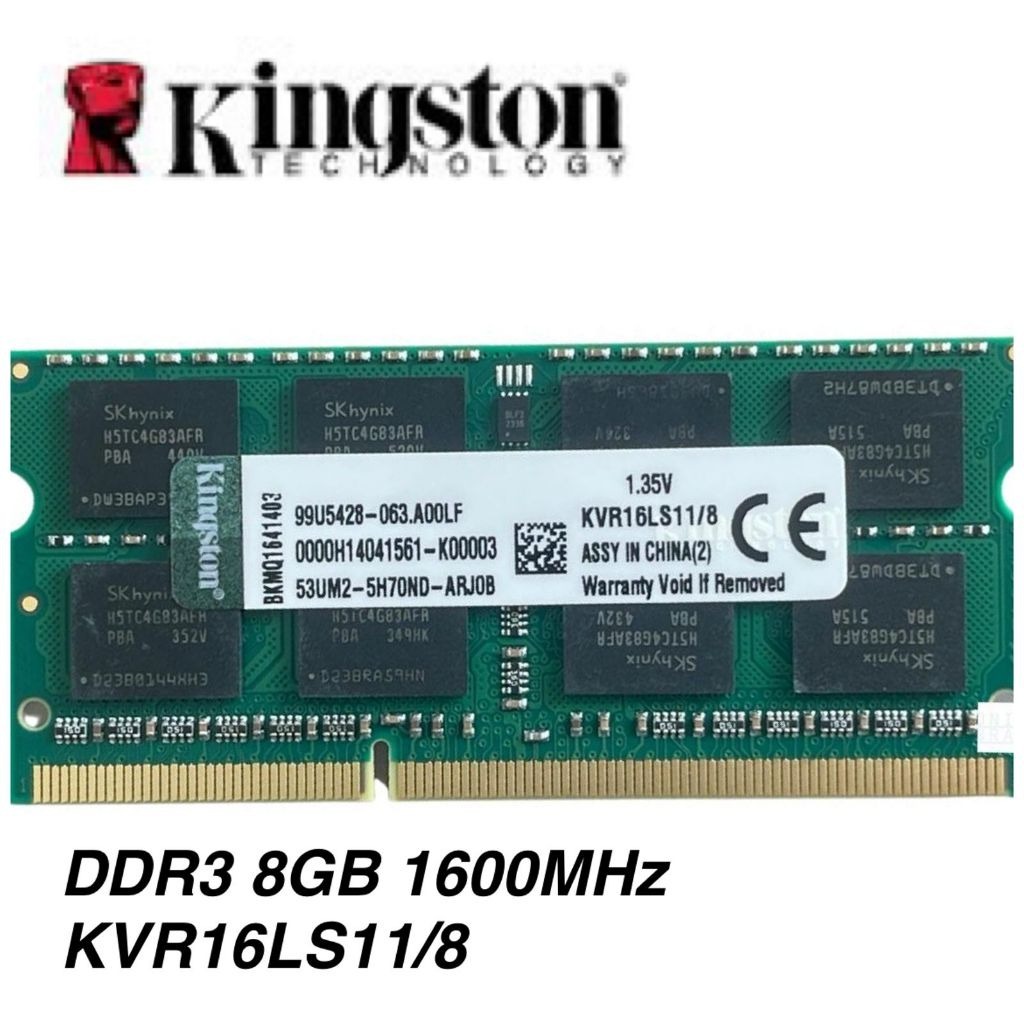 MEMÓRIA RAM  KINGSTON DDR3L 8G NOTEBOOK 1600MHZ KVR16LS11/8