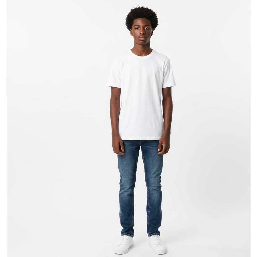 Camiseta Infantil Juvenil Branca Preto Lisa Básica 100% Algodão tamanho 2 ao P