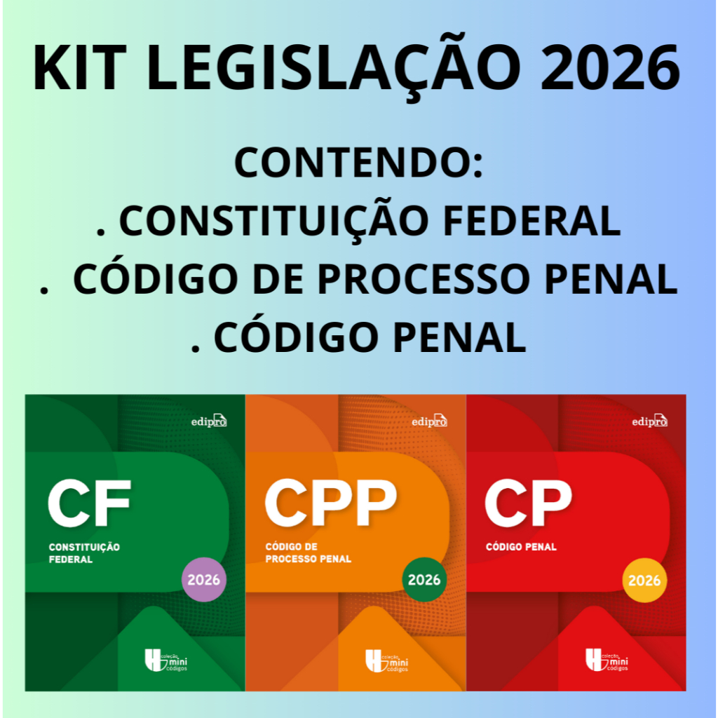 Kit Legislação 2026 -  Constituição + Penal + Processo Penal - Coleção Minicódigos 2026 - Livros de direito