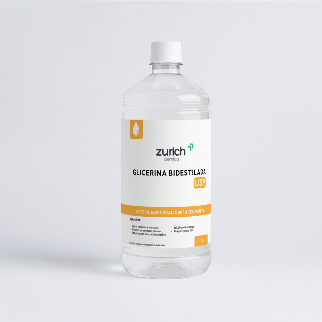 Glicerina Vegetal Bidestilada USP - 1,250kg | 1 Litro - Para Cosméticos, Alimentos e Mais