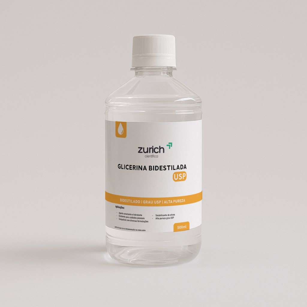 Glicerina Vegetal Bidestilada USP - 625g | 500ml - Para cosméticos, Alimentos e Mais