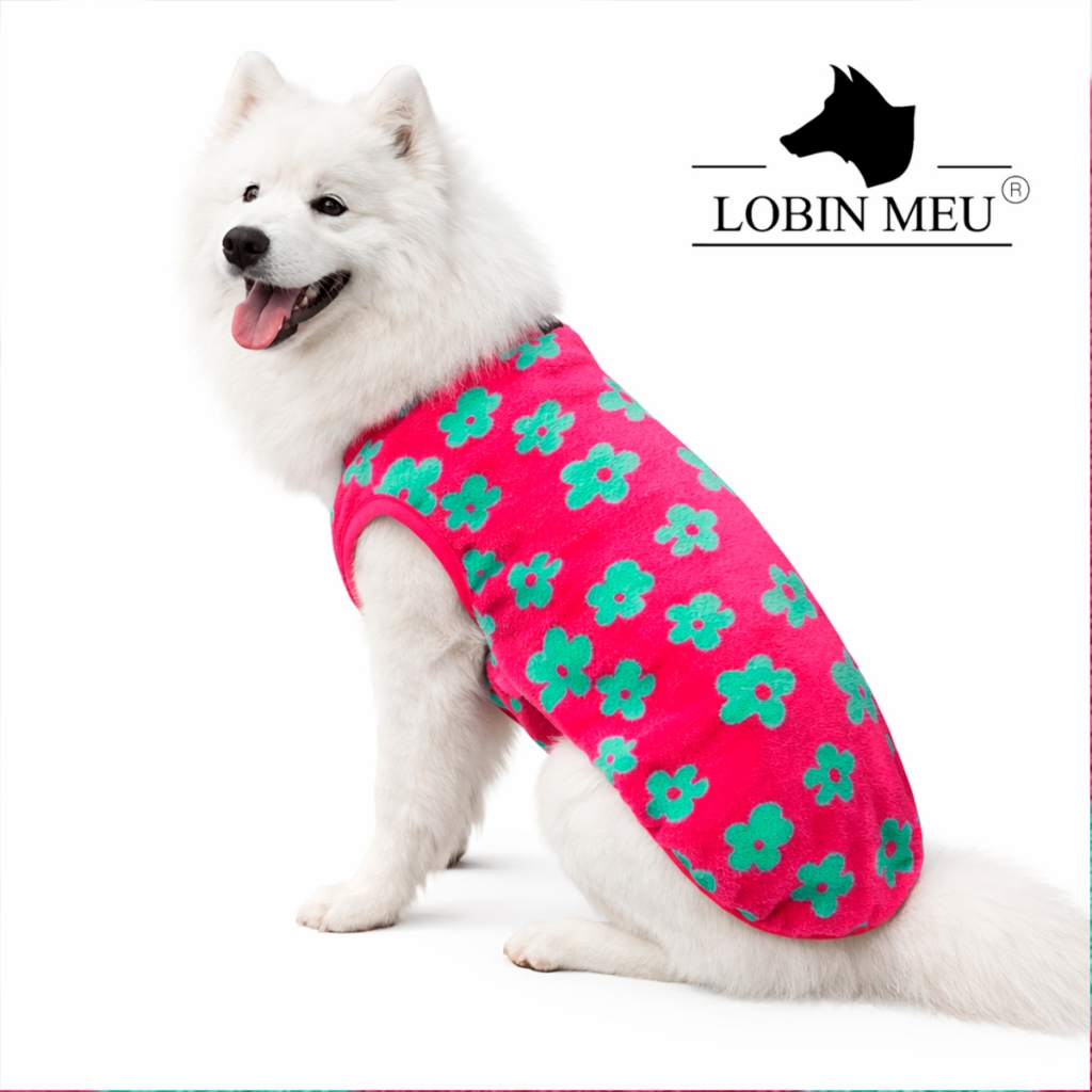 Roupa Pet para Cachorros Pink Flores