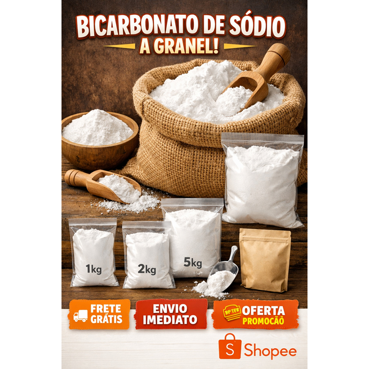 Bicarbonato de Sódio Multiuso a granel 5kg – Alta Pureza / Limpeza e Uso Doméstico