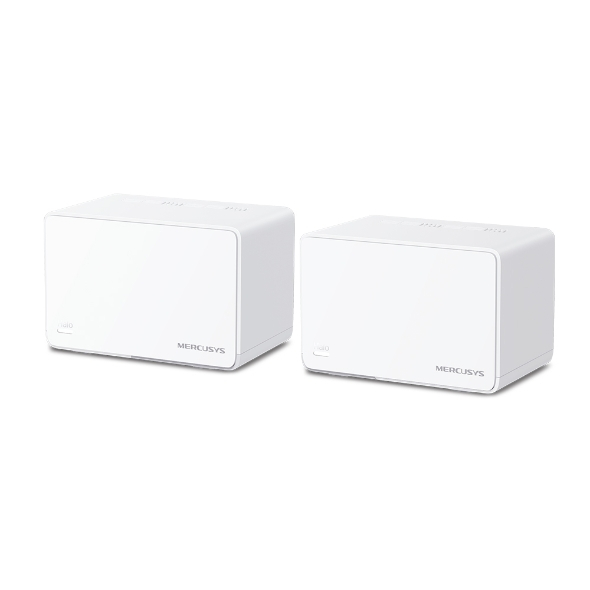 Kit de Roteador Halo H80X(2 unid) Dual Band AX3000 Sistema Mesh Wi-Fi 6, Cobre até 460 m², Mercusys
