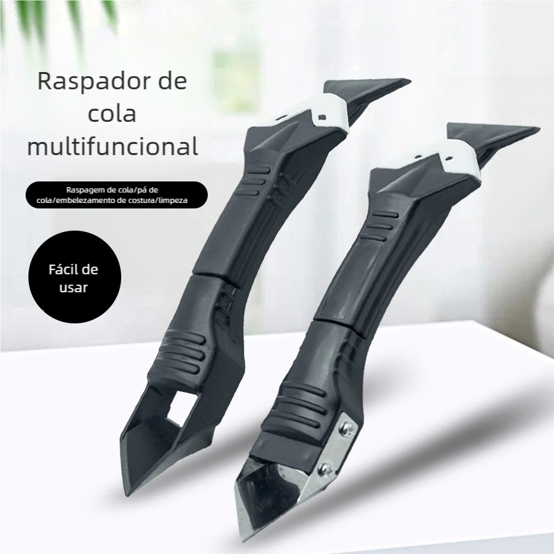 Ferramenta 3 em 1 de Rejunte - Espátula Aplicadora e Raspador de Silicone