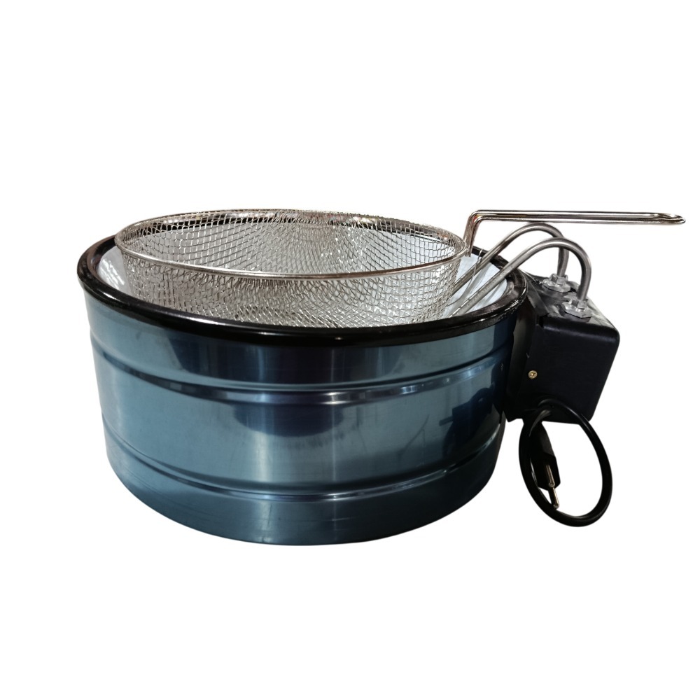 Fritadeira elétrica industrial e domestica esmaltada INOX 3,5 litros 220v one001
