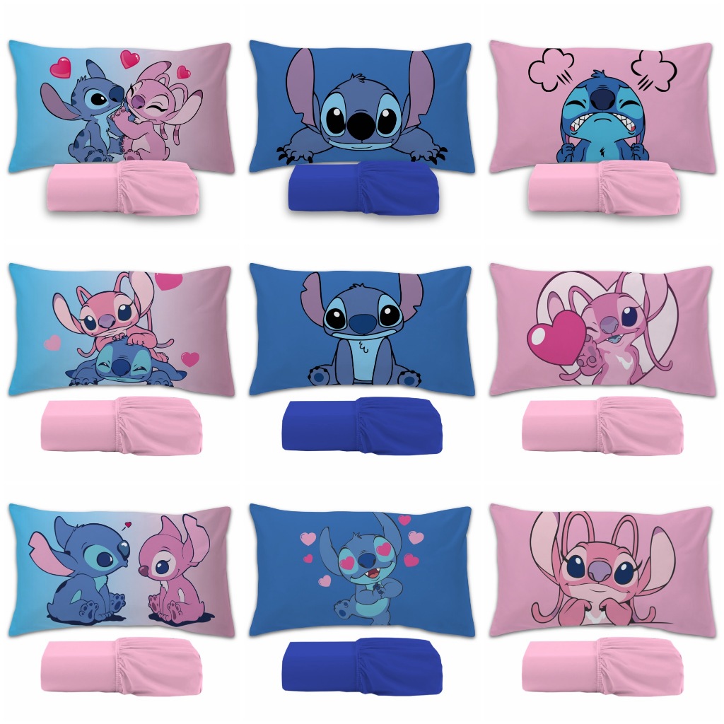 Jogo De Lençol 2 peças Infantil Temático De Personagens - Stitch