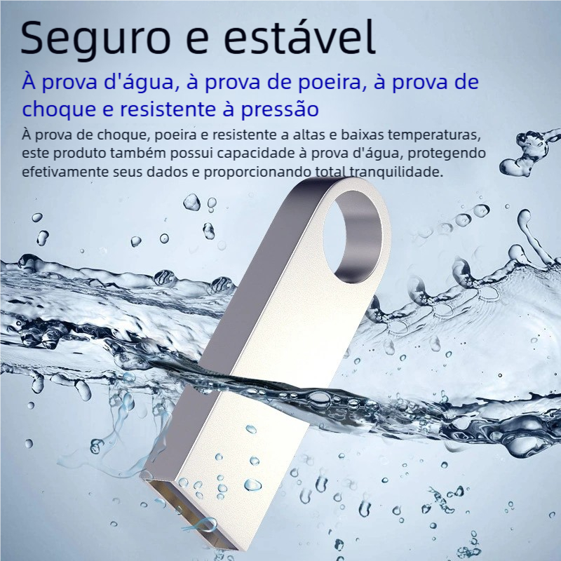 Pen Drive DataTraveler SE9 de Metal USB 2.0 - Todas as Capacidades (8GB a 256GB)