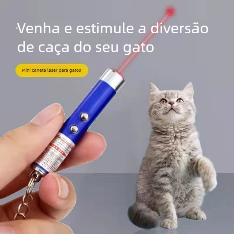 Brinquedo Laser para Gato 5mw 650nm - Ponteiro Vermelho LED Interativo