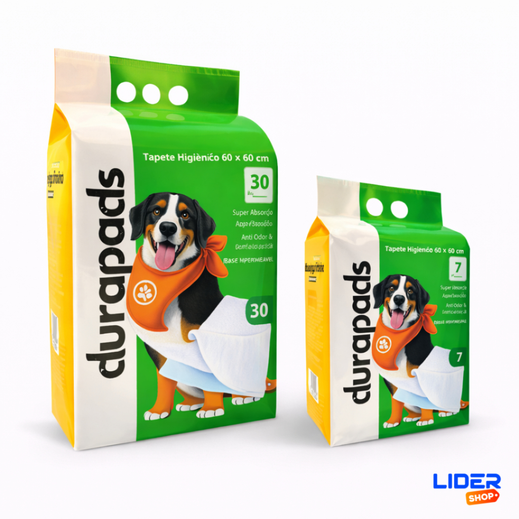 Tapete Higiênico Durapads 60x60 cm para Cães com Super Absorção, Anti Odor e Base Impermeável