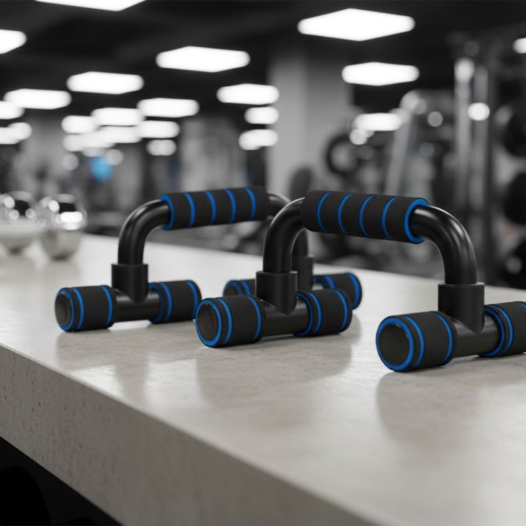 Barra Chão Flexão Treino Ombro Triceps Peito Abdômen Exercicio Academia em Casa Saúde Bem Estar Fitness Envio Imediato