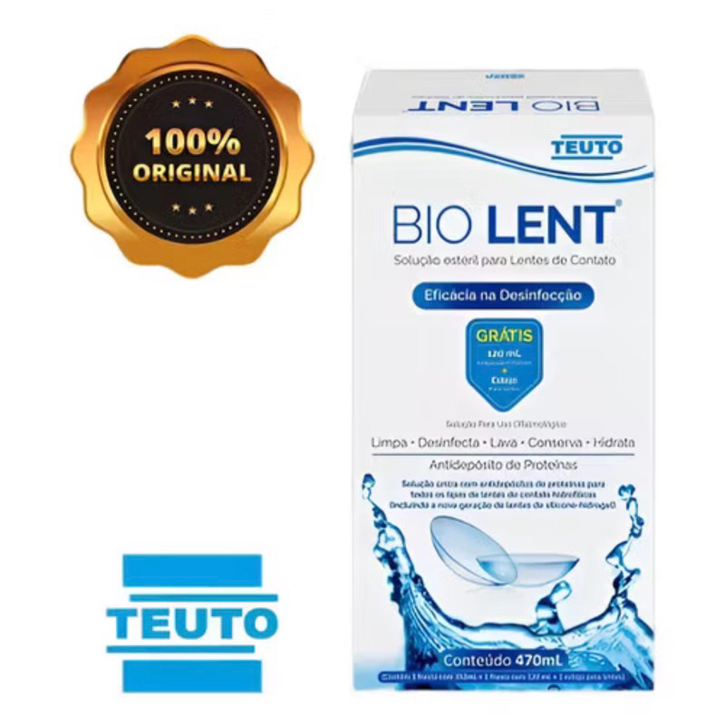 BIO LENT SOLUÇÃO P/ LENTES DE CONTATO 350/120mL - Limpeza, Desinfecção e Proteção