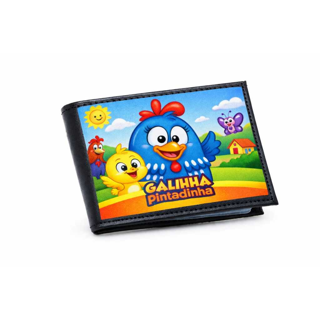 carteira pequena infantil galinha pintadinha desenho