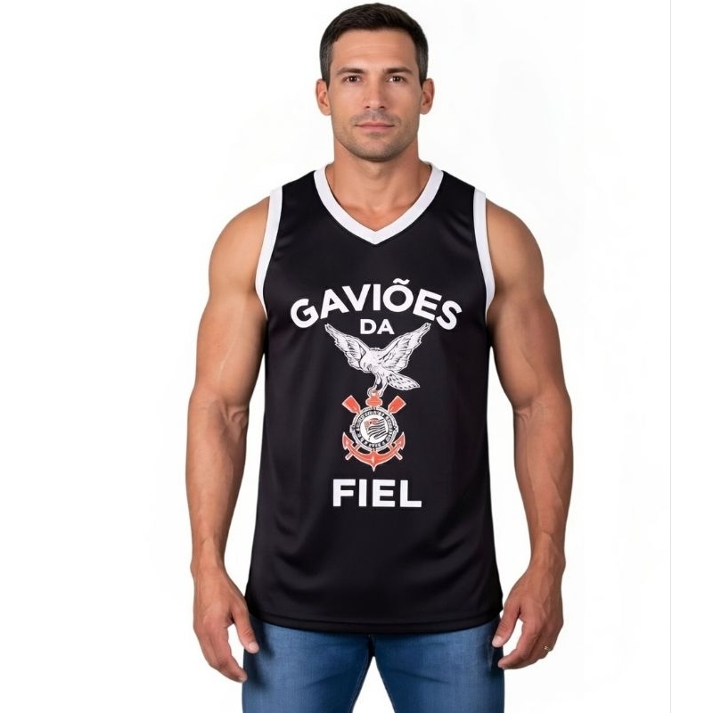Regata Camiseta treino academia Gaviões da fiel