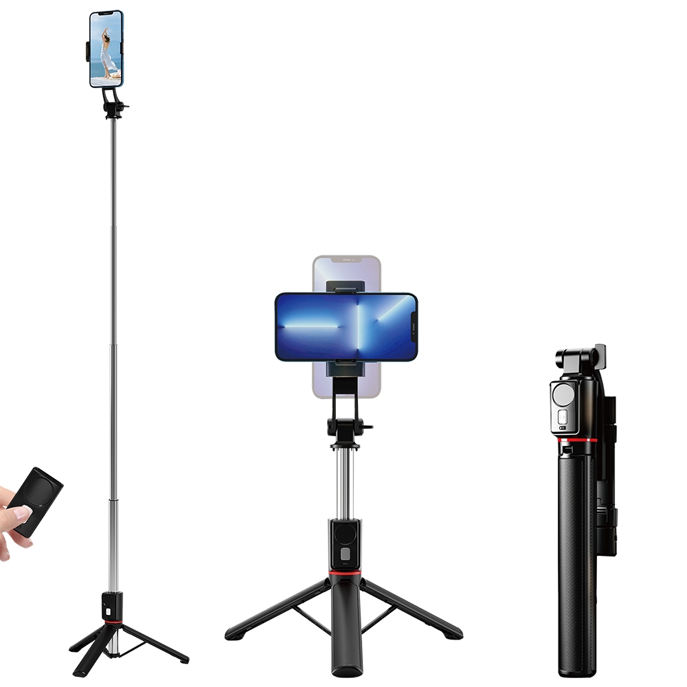 Bastão Tripé Pau De Selfie Suporte Celular Com Controle 130cm Remoto Bluetooth Para 360 Profissional em Fio Reforçado