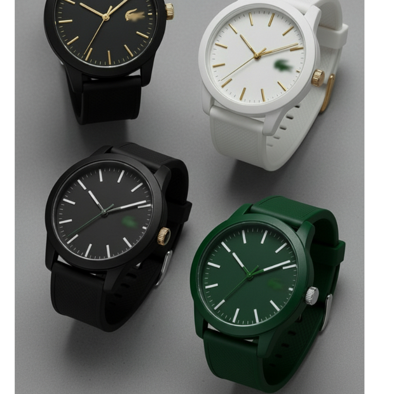 Relógio Croco de Pulso Premium Verde Preto - Design Exclusivo Minimalista Tendência 2026