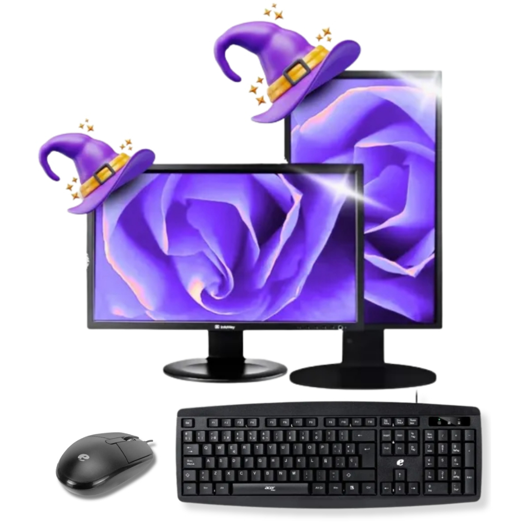 Kit Office Teclado e Mouse + Monitor 19 Polegadas Ajustável HDMI Escritório Trabalho Comercio Loja