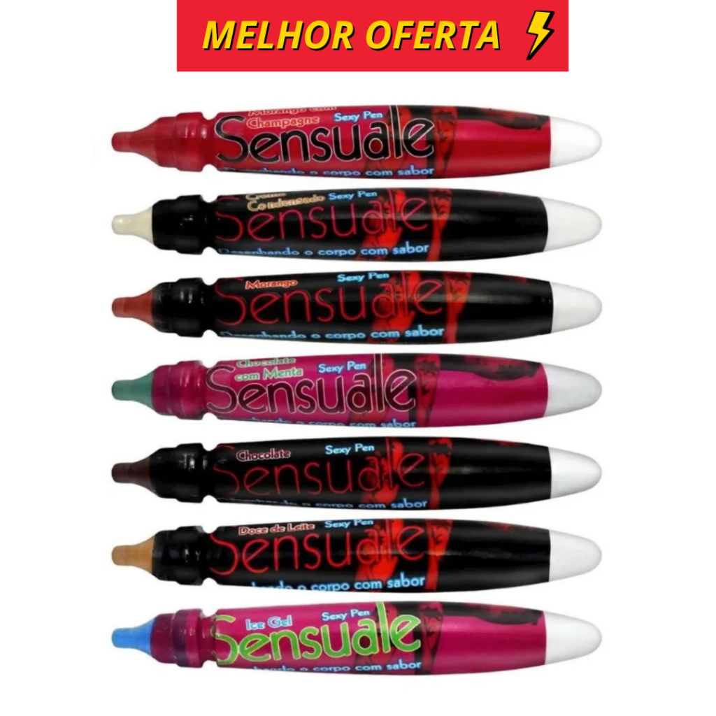 Caneta Comestível Para Oral Sexy Pen 20g Sensuale Produtos Eróticos Sexy Shop Para Casal