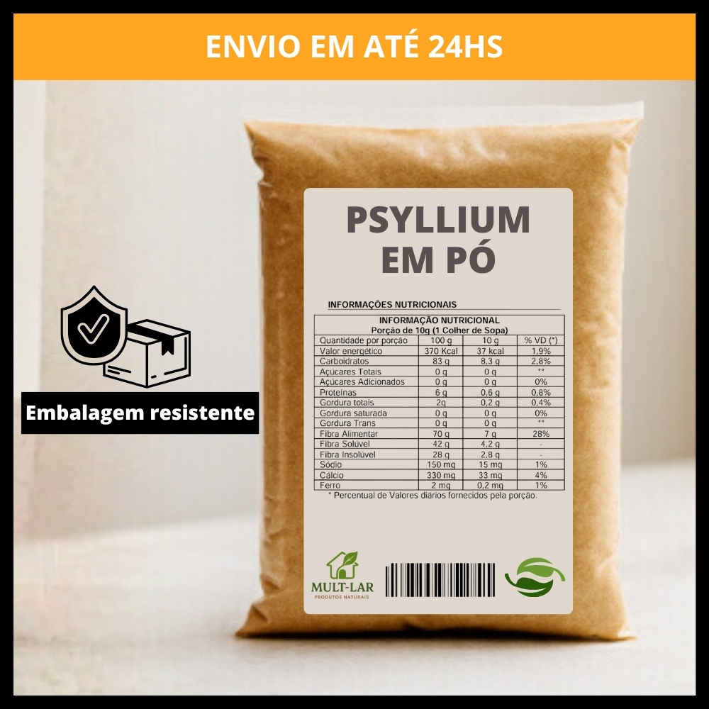 PSYLLIUM EM PÓ - FIBRAS COMPOSIÇAO NATURAL