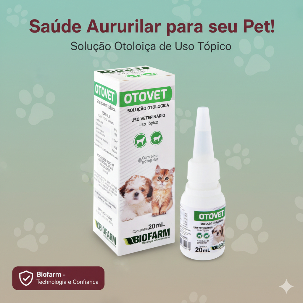 Otovet solução 20 ml - Cães e Gatos - Biofarm