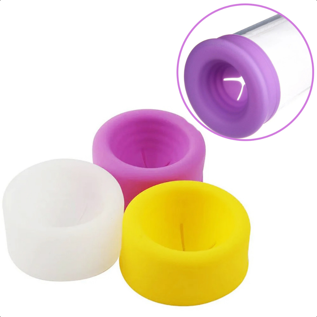 Kit 3 Anéis De Vedação P M G Reposição Para Bomba Peniana Masculina Manual Elétrica Anel Pênis
