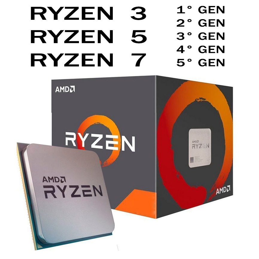 Processador Amd Ryzen 3 5 7 1500X 1600 X 2400G 2600 X 3200G 3400G 3500X 3600 5600X 1700 1700X 2700 2700X 3700X OEM Am4