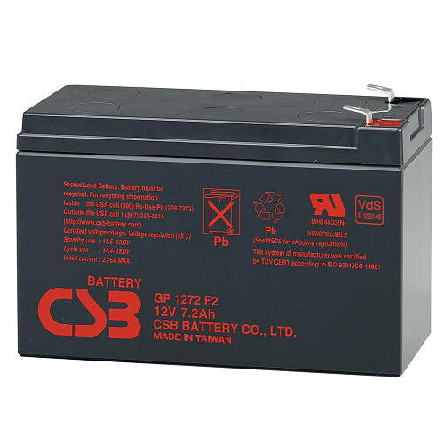 Bateria CSB 1272 7Ah - Para Nobreak (UPS), CFTV, Alarme, Iluminação, Cerca Eletrica