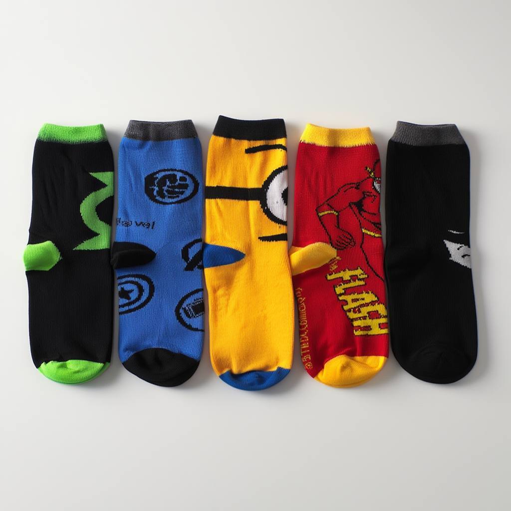 Kit 6 Pares Meia Infantil Masculina Personagens Algodão Confortável Macia 4 a 10 Anos