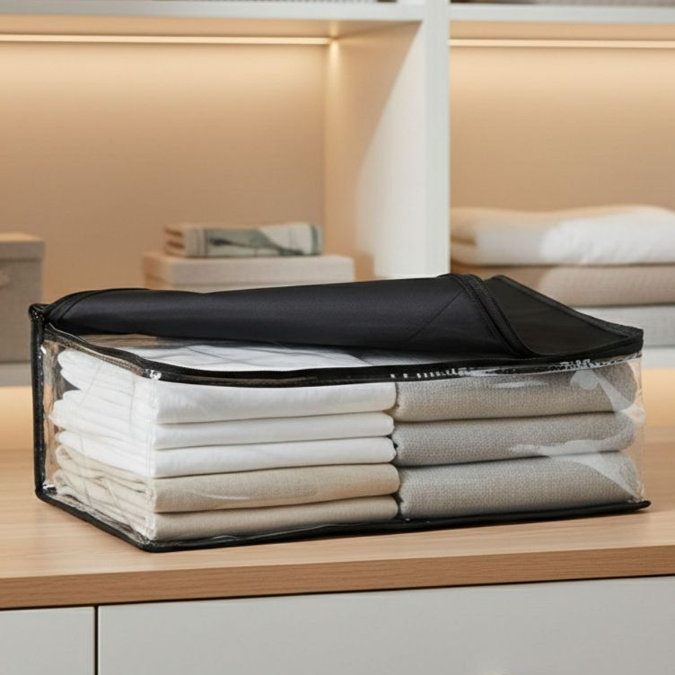 Kit 10 Sacos Organizadores Multiuso Grandes com Zíper 40×15×30 cm